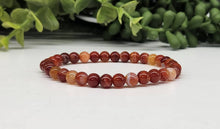 Load image into Gallery viewer, Fire Agate Stretchable Gemstone Bracelet 6mm Beads