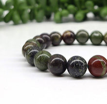Load image into Gallery viewer, Dragon Bloodstone Bracelet Stretchable 8mm Beads, 7.5"L