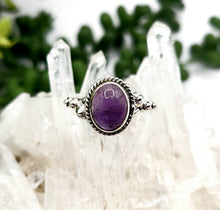 Load image into Gallery viewer, Amethyst Rope style Semi-Precious Gemstone Sterling Silver (925) Ring