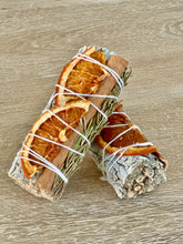Load image into Gallery viewer, White Sage Sticks w/ Orange Slices, Cinnamon & Rosemary