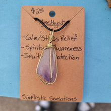 Load image into Gallery viewer, Wire Wrapped Crystal Necklace