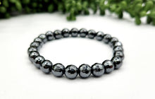 Load image into Gallery viewer, Hematite Faceted 8mm Bracelet Stretchable-7.5"L