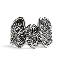 Load image into Gallery viewer, Stainless Steel Polished Winged Wheel Men's Ring