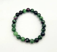 Load image into Gallery viewer, Ruby Zoisite Stretchable Gemstone Bracelet 6mm Beads-7.5" L
