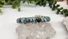 Load image into Gallery viewer, Larimar Bangle Cuff Wire Wrapped Bracelet