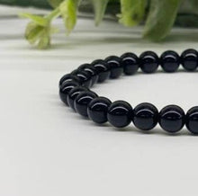 Load image into Gallery viewer, Black Obsidian Stretchable Bracelet 6mm Beads