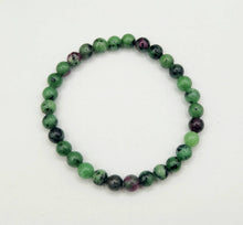 Load image into Gallery viewer, Ruby Zoisite Stretchable Gemstone Bracelet 6mm Beads-7.5" L