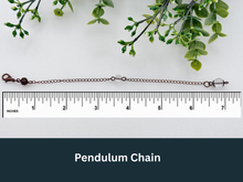 Load image into Gallery viewer, Aquamarine Gemstone Chips w/ Copper in Resin Pendulum