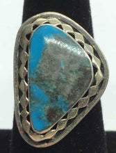 Load image into Gallery viewer, Navajo Turquoise Handmade Ring-Size 8