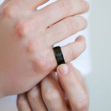 Load image into Gallery viewer, Black Enamel Stainless Steel Spinner Center Ring
