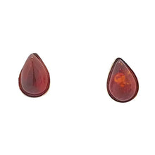Load image into Gallery viewer, Cognac Amber Sterling Silver Stud Earrings

