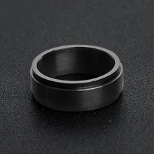Load image into Gallery viewer, Black Enamel Stainless Steel Spinner Center Ring
