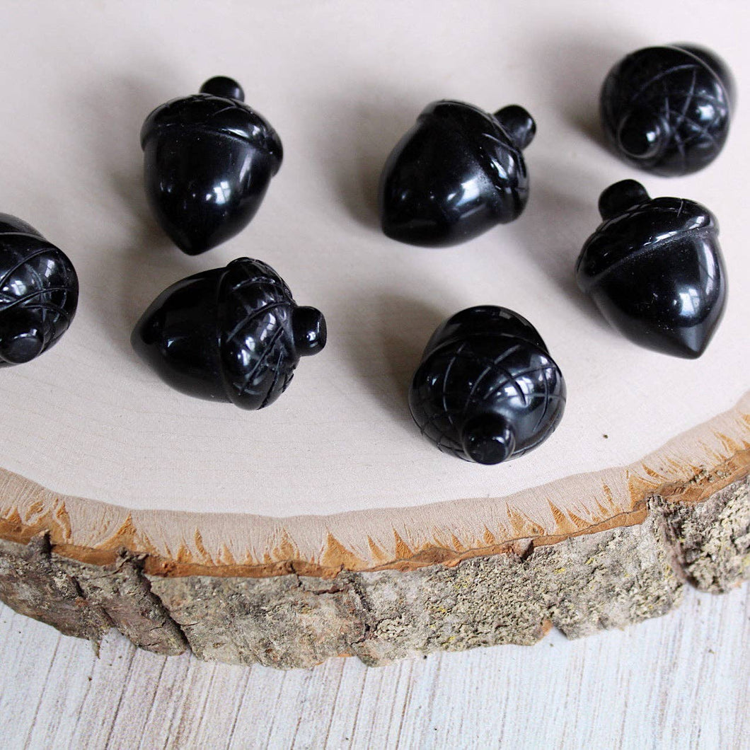 Obsidian Acorn (Crystals & Stones)