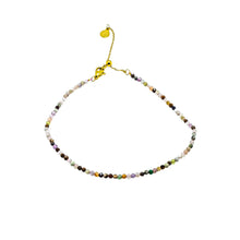 Load image into Gallery viewer, Multi Gemstone Anklets Adjustable Anti Tarnish
