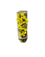Load image into Gallery viewer, Yellow Statice, Sinuata, Floral Sage Wand
