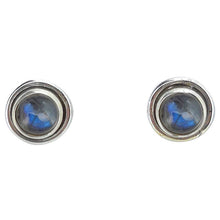 Load image into Gallery viewer, Labradorite Sterling Silver Stud Earrings
