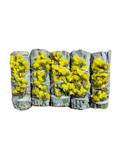 Load image into Gallery viewer, Yellow Statice, Sinuata, Floral Sage Wand
