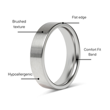 Load image into Gallery viewer, Brushed Flat Stainless Steel Ring
