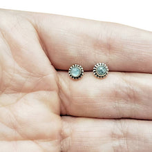 Load image into Gallery viewer, Labradorite Sterling Silver Stud Earrings
