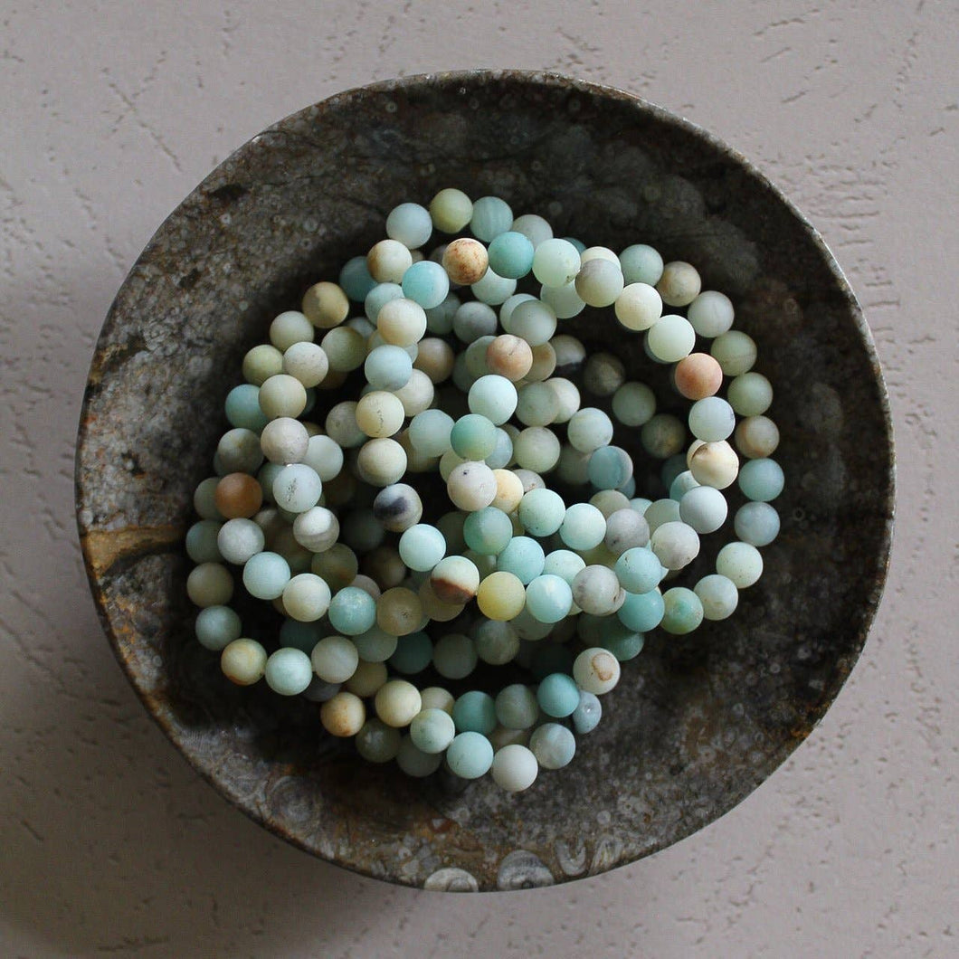 Amazonite Bracelet (Matte) 4mm/6mm/8mm - Crystals & Stones