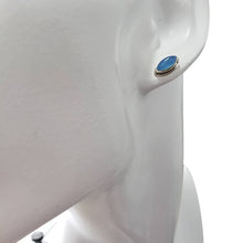 Load image into Gallery viewer, Blue Chalcedony Silver Stud Earrings
