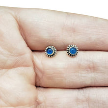 Load image into Gallery viewer, Blue Chalcedony Sterling Silver Stud Earrings
