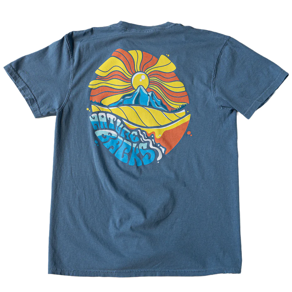 Nature Backs Waves Tee-Shirt (Blue)