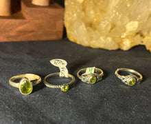 Load image into Gallery viewer, Peridot Sterling Silver Rings
