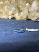 Load image into Gallery viewer, Zuni Blue Fire Opal Bar Ring
