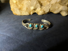 Load image into Gallery viewer, Handcrafted Sterling Silver Turquoise Cuff
