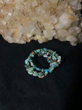 Load image into Gallery viewer, Turquoise Triple Wrap Cuff Bracelet

