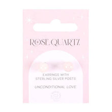 Load image into Gallery viewer, Rose Quartz Semi Precious Crystal Earrings
