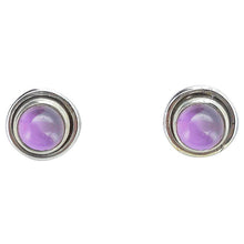 Load image into Gallery viewer, Amethyst Sterling Silver Stud Earrings
