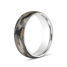 Load image into Gallery viewer, Stainless Steel Camouflage Blank Ring
