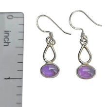 Load image into Gallery viewer, Amethyst Sterling Silver Dangle Earrings
