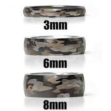 Load image into Gallery viewer, Stainless Steel Camouflage Blank Ring
