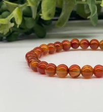 Load image into Gallery viewer, Carnelian Stretchable Bracelet 6mm Beads
