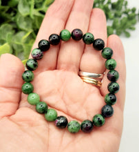Load image into Gallery viewer, Ruby Zoisite Tumbled Bracelet 8mm
