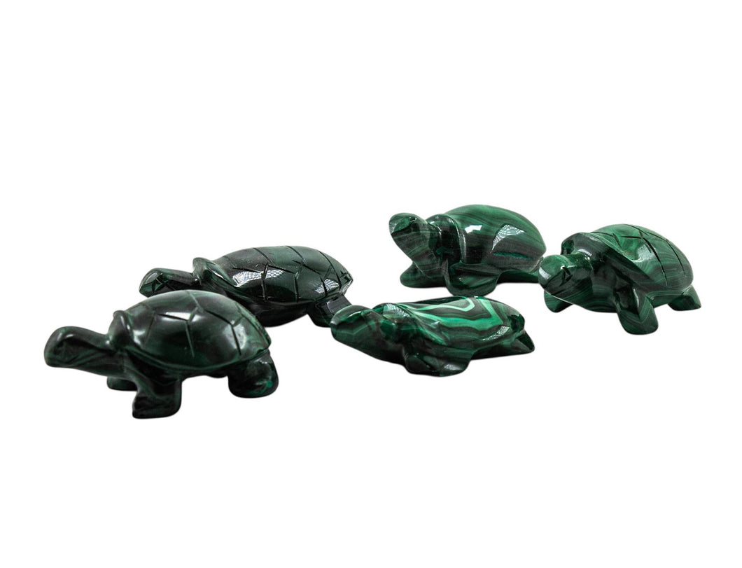 Malachite Turtles Figurine Carvings