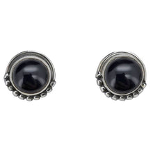 Load image into Gallery viewer, Black Onyx Sterling Silver Stud Earrings
