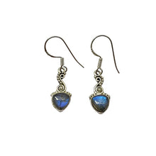 Load image into Gallery viewer, Labradorite Sterling Silver Dangle Earrings
