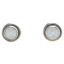 Load image into Gallery viewer, Moonstone Sterling Silver Stud Earrings
