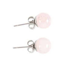 Load image into Gallery viewer, Rose Quartz Semi Precious Crystal Earrings
