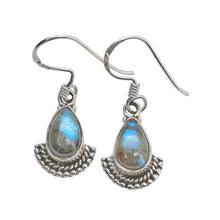 Load image into Gallery viewer, Labradorite Sterling Silver Earrings on Hooks
