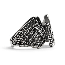 Load image into Gallery viewer, Stainless Steel Polished Winged Wheel Men's Ring
