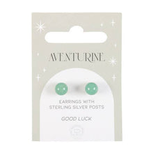 Load image into Gallery viewer, Aventurine Semi Precious Crystal Earrings
