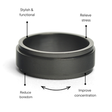 Load image into Gallery viewer, Black Enamel Stainless Steel Spinner Center Ring

