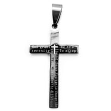 Load image into Gallery viewer, Serenity Prayer Cross Stainless Steel Pendant
