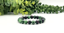 Load image into Gallery viewer, Ruby Zoisite Tumbled Bracelet 8mm
