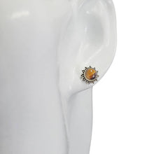 Load image into Gallery viewer, Tiger's Eye Sterling Silver Stud Earrings
